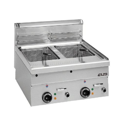 Friteuse electrique avec robinet de vidange 2x10L MBM