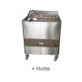 Barbecue portugais 1 grille rotative/1 fixe+hotte