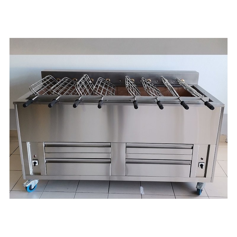 Barbecue portugais 8 grilles rotatives