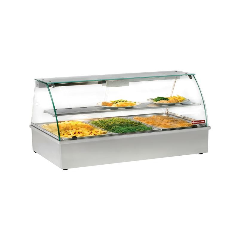 Vitrine chauffante bain-marie 3 x GN1/1 DIAMOND