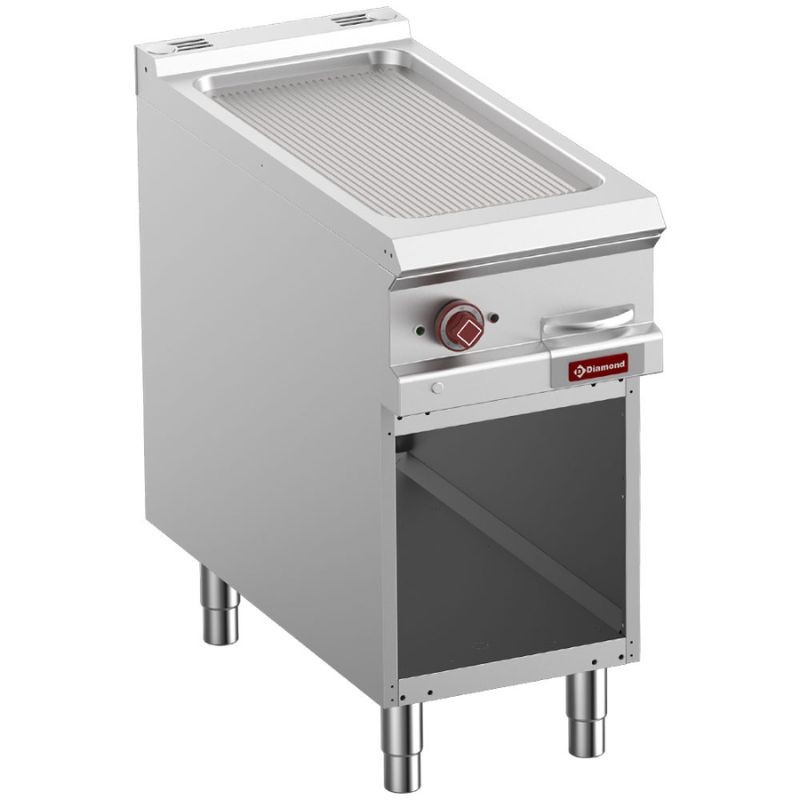 Plaque de cuisson rainurée électrique module 1/2 DIAMOND