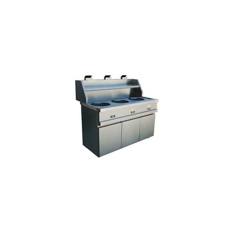 Friteuse gaz 3 cuves rondes 3 BERTRAND