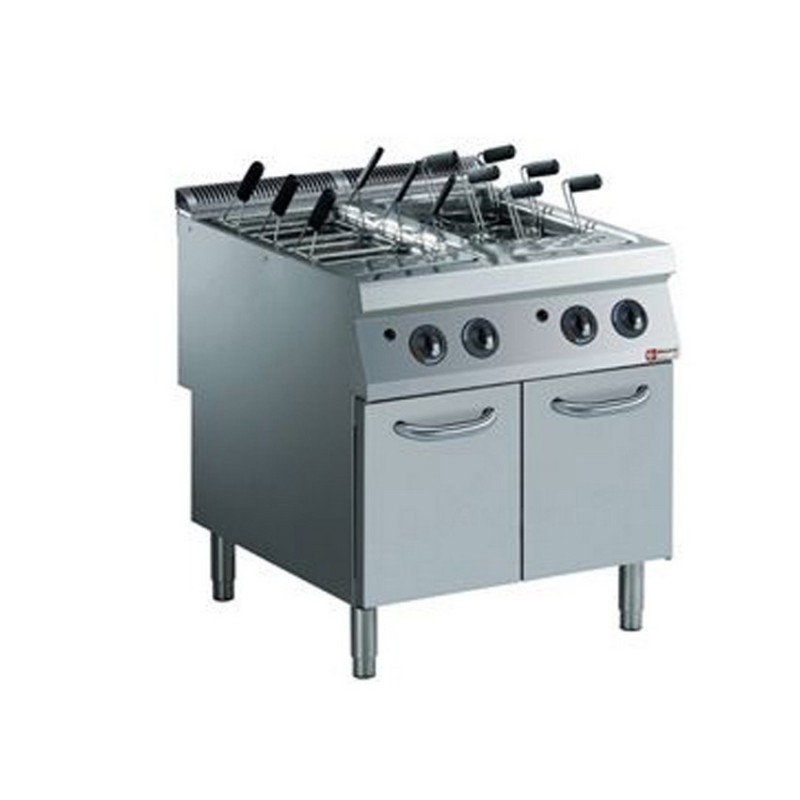 Cuiseur à pâtes gaz 2 cuves GN 1/1 sur armoire DIAMOND
