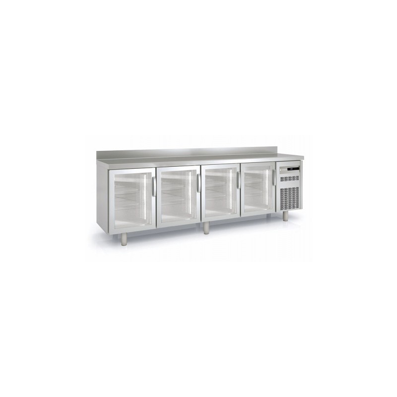 Meuble 600 positif 4 portes vitrées CORECO
