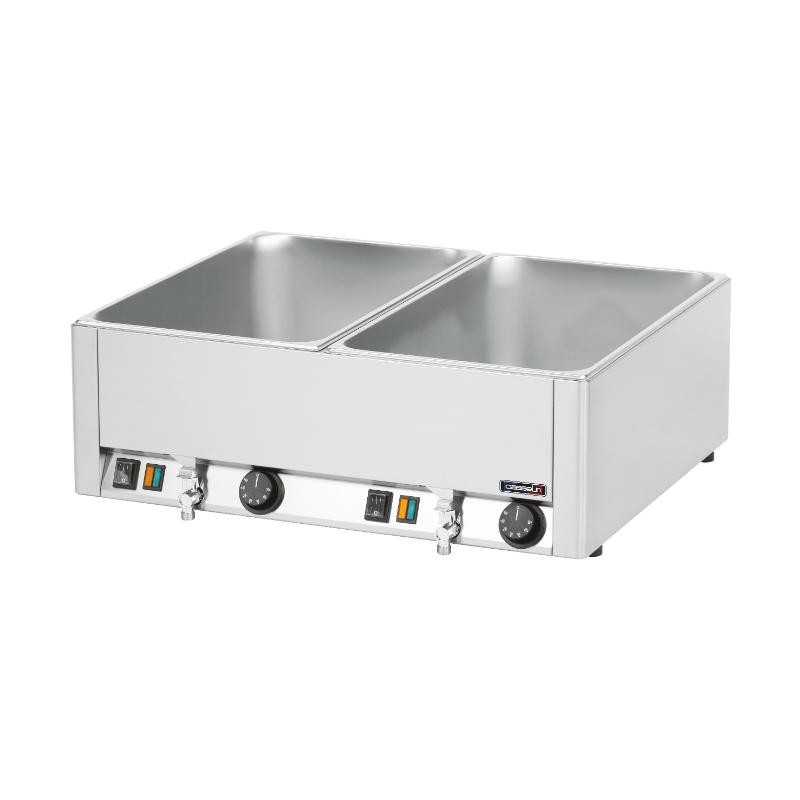 Double bain-marie GN 1/1 avec 2 robinets de vidange CASSELIN