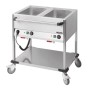 Chariot bain-marie à eau 2 x GN 1/1 CASSELIN