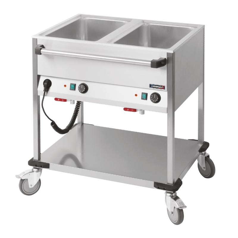 Chariot bain-marie à eau 2 x GN 1/1 CASSELIN
