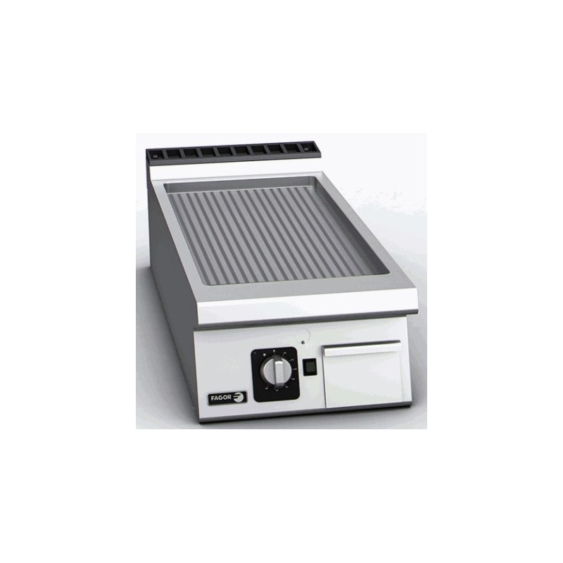 Plaque gaz rainuree/Surface chromee Fagor
