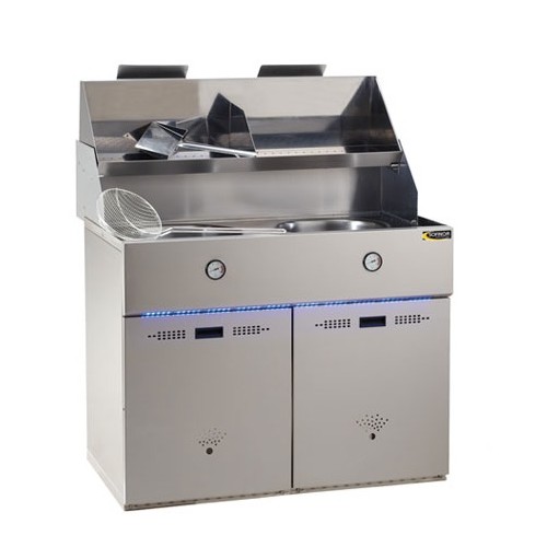 Friteuse gaz 2 cuves rondes 2x15L défi SOFINOR