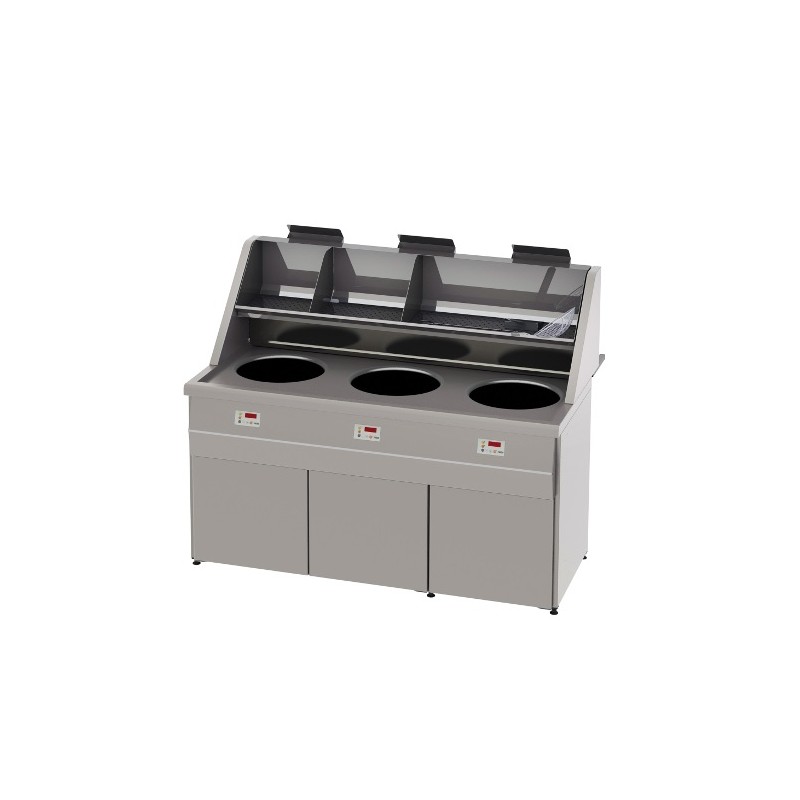 Friteuse gaz 3 cuves rondes 3x15L SOFINOR