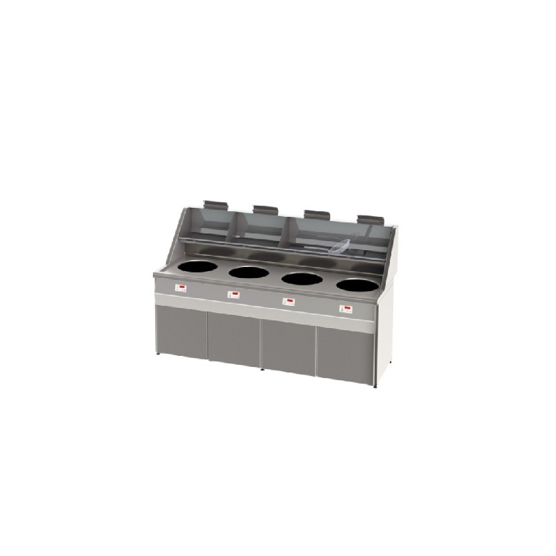 Friteuse gaz 4 cuves rondes 4x15L SOFINOR