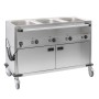 Chariot bain-marie à eau 3xGN 1/1 avec soubassement chauffant horizontal CASSELIN