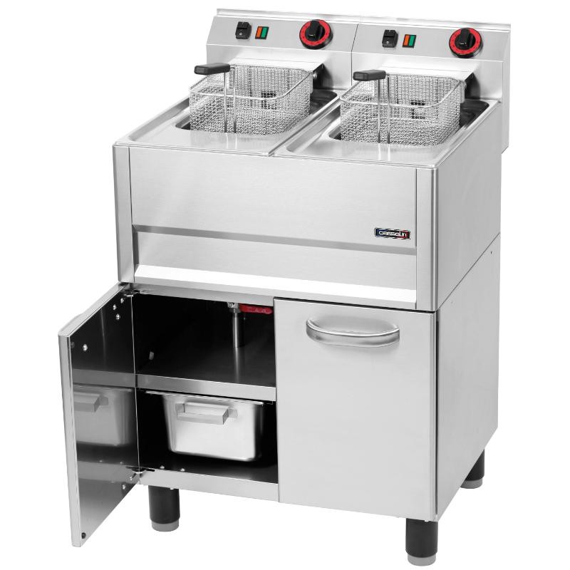 Friteuse électrique 2 x 8 litres avec soubassement 66 CASSELIN
