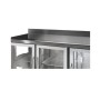 Table réfrigérée 3 portes vitrées avec dosseret Tecnodom