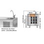 Table réfrigérée INOX 2 portes GN 1/1 avec évier Tecnodom