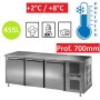 Table réfrigérée positive INOX 3 portes GN 1/1 Tecnodom