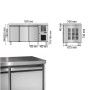 Table réfrigérée positive INOX 3 portes GN 1/1 Tecnodom