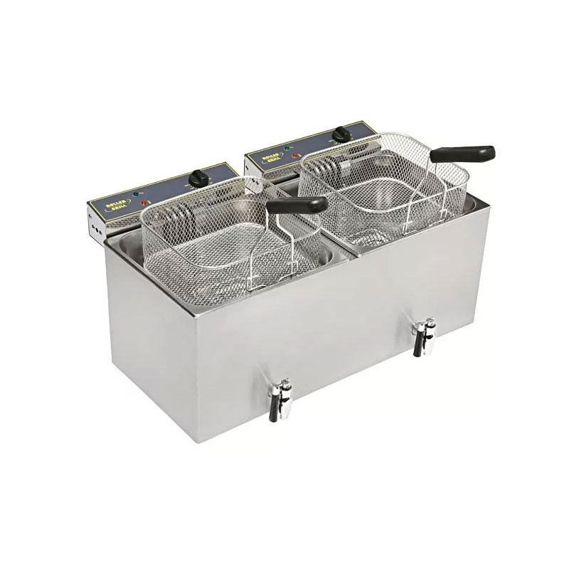 Friteuse électrique double cuve 2 x 12 L ROLLER GRILL