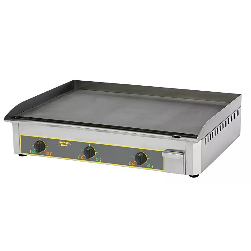 Plaque à snacker électrique en acier décarburé - 3 zones de cuisson ROLLER GRILL
