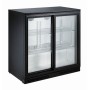 ARRIÈRE BAR RÉFRIGÉRÉE NOIR 2 PORTES COULISST COMBISTEEL