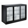 ARRIÈRE BAR RÉFRIGÉRÉE NOIR 3 PORTES COULISST COMBISTEEL