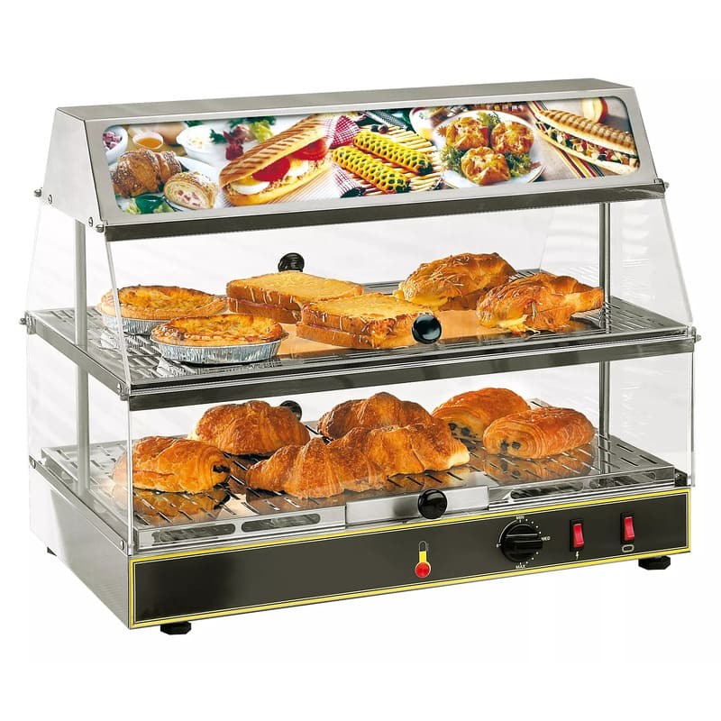 Vitrine chauffante 2 GN 1/1 - bloc lumineux ROLLER GRILL