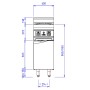 Fourneau à Gaz 2 Feux Nus 6 kW sur placard fermé CAPIC