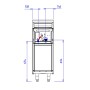 Fourneau à Gaz 2 Feux Nus 6 kW sur placard fermé CAPIC