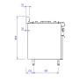 Fourneau à Gaz 4 Feux Nus 6 kW sur placard fermé CAPIC
