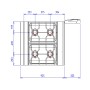Fourneau à Gaz 4 Feux Nus 6 kW sur placard fermé CAPIC