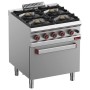 Fourneau 4 feux vif, four gaz GN 2/1 DIAMOND