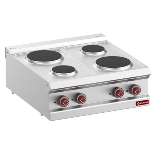 Cuisinière lectrique 4 plaques rondes DIAMOND