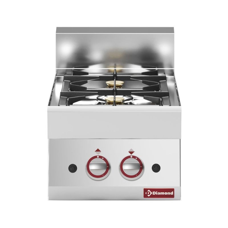 Cuisinière gaz 2 feux vifs 400x650 mm DIAMOND