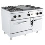 BASE 700 CUISINIERE PLAQUES COUP DE FEU 4 BR. AVEC FOUR GAZ COMBISTEEL
