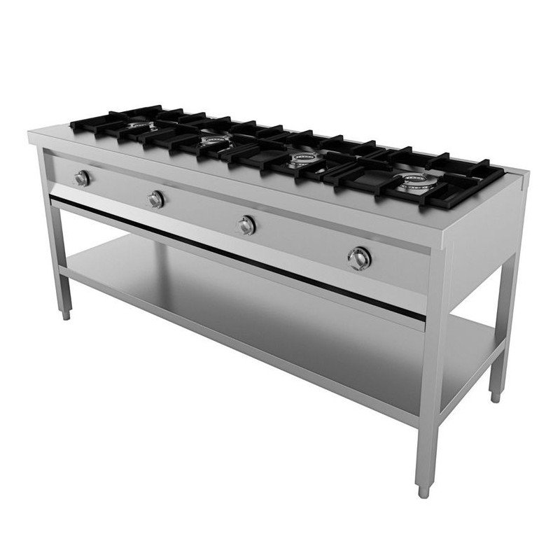 CUISINIERE 4 BR. COMBISTEEL