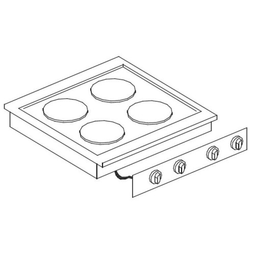 CUISINIÈRE ÉL. 4 PL. COMBISTEEL