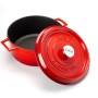 LAVA POÊLE À FRIRE EN FONTE Ø24 ROUGE COMBISTEEL