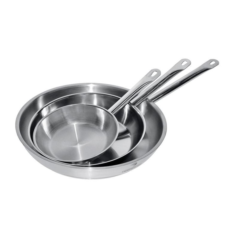 POÊLE À FRIRE EN ACIER INOX ø32 4L COMBISTEEL