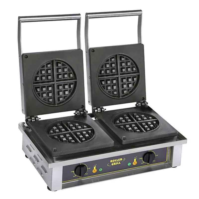 Gaufrier professionnel électrique 2 moules ronds ROLLER GRILL