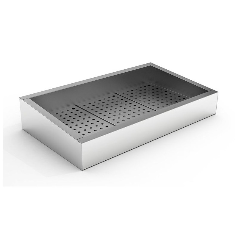 BAC À GLACE PILÉE INCLINÉ 3/1 GN AISI 304 VIDANGE CÔTÉ FONCTIONNEMENT COMBISTEEL