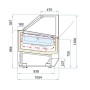 VITRINE À CREME GLACÉE MILLENIUM 24 *TRANSPORT SUR DEMANDE* COMBISTEEL
