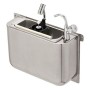 CUILLÈRE À GLACE ÉVIER AVEC ROBINET ET DOUCHETTE 410X120X270 AVEC TROU D'ÉVACUATION, RACCORDEMENT À L'EAU ET TUYAU D'ÉVAC