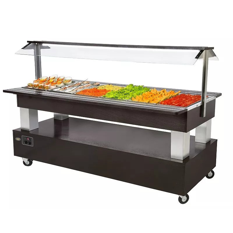 Buffet salad'bar traversant réfrigéré - 6 bacs GN 1/1 ROLLER GRILL