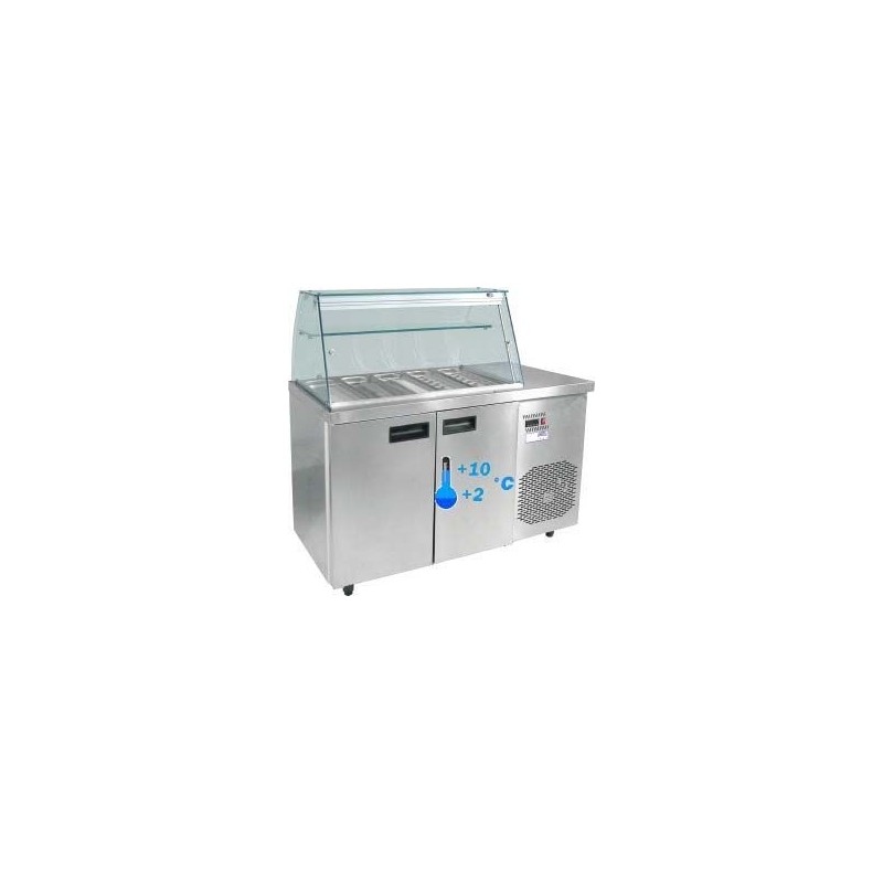 Saladette vitrée GN1/4