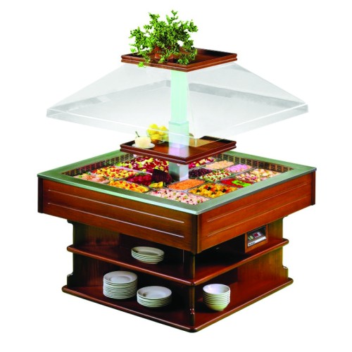 Îlot réfrigéré en bois 4 x GN1/1 DIAMOND DIAMOND