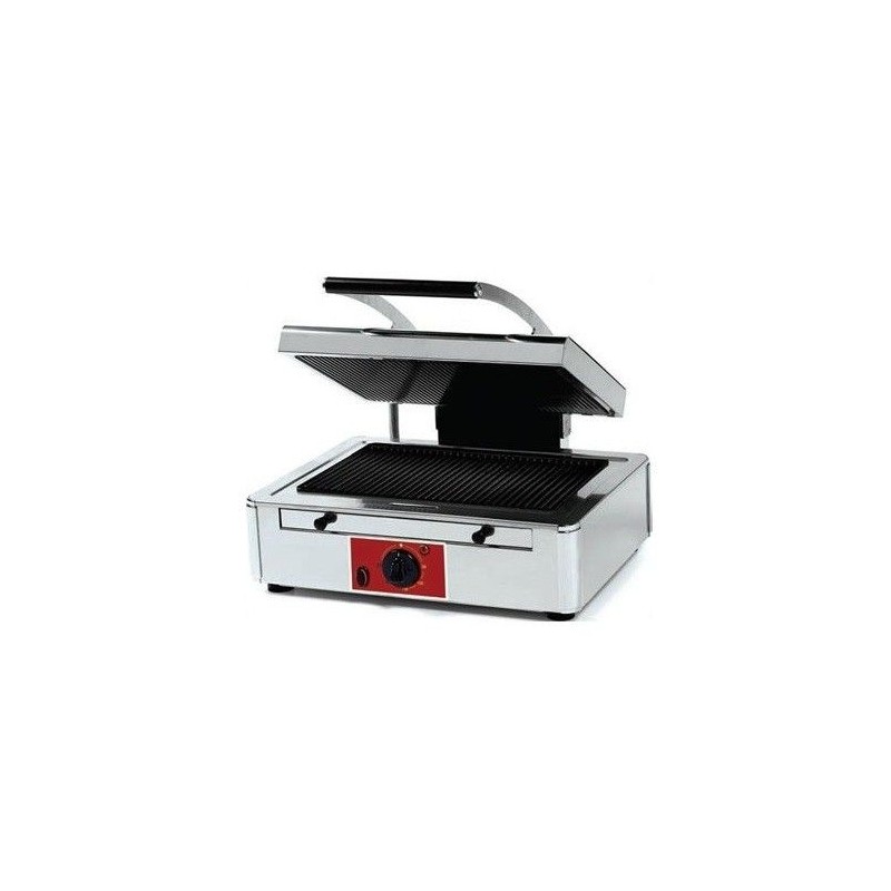 Appareil à panini vitrocéramique rainurée simple ROLLER GRILL