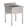 Plonge sans Égouttoir Largeur 800mm - 1 bac