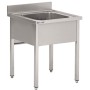 Plonge sans Égouttoir Largeur 600mm - 1 Bac