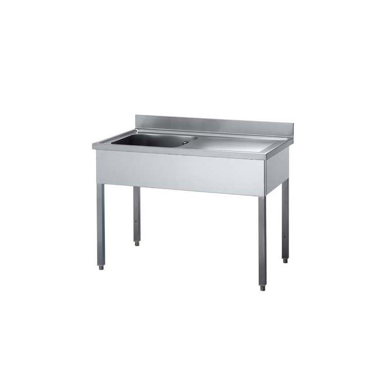 Plonge Inox Largeur 1600 mm - 1 Bac à Gauche