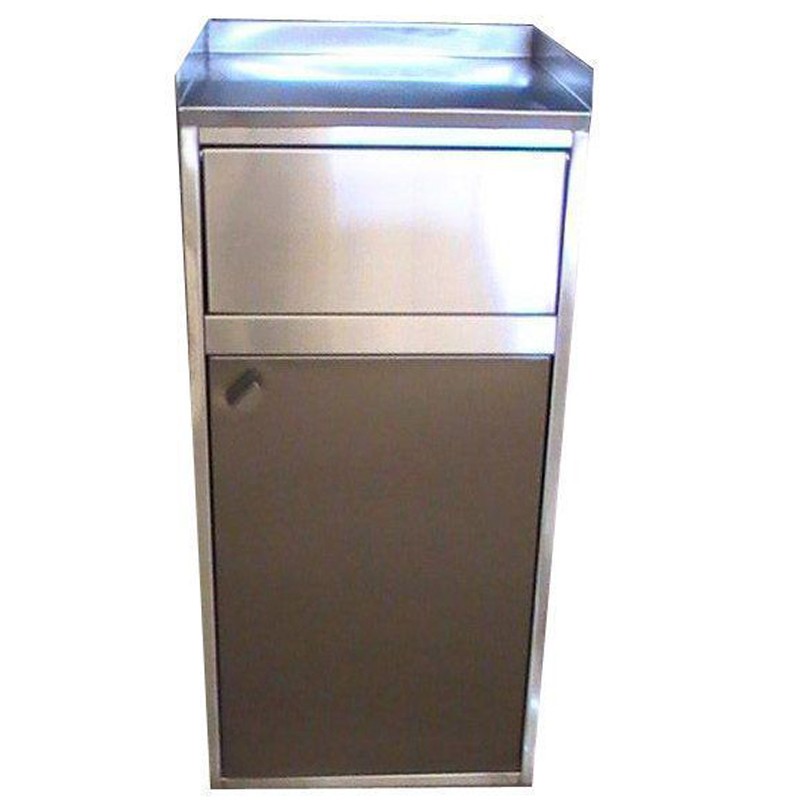 Poubelle en inox spécial snack